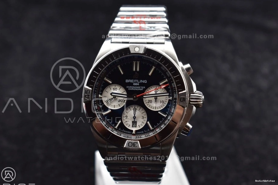 Dial BLSF B01 Bracelet Black Breathable A SS on 42mm 1:1 Best Edition 538 SS Chronomat 1231